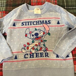 Disney Light Blue Stitch Holiday Sweater